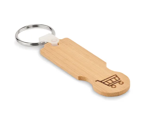 Bamboo euro token key ring