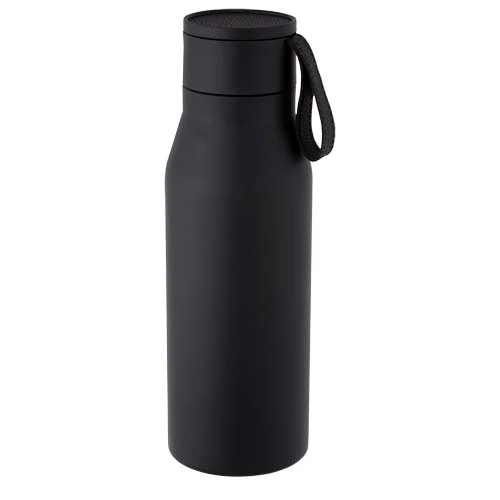 Ljungan 500 ml vakuumisolerad kopparflaska i rostfritt stål med PU-läderrem och lock