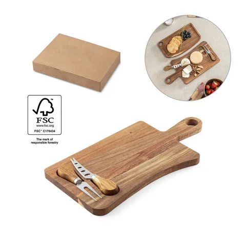 CASSIA. Acacia wood cheese board with handle