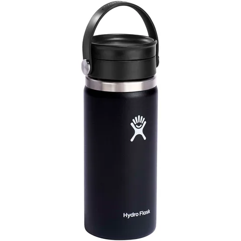 Hydro Flask Wide Mouth 473 ml:n juomamuki eristetty ruostumattomasta teräksestä valmistettu , jossa on Flex Sip™ -kansi