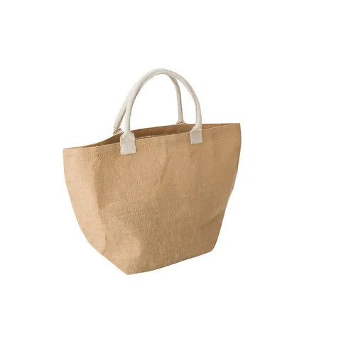 Shoppingväska i jute med bomullshandtag