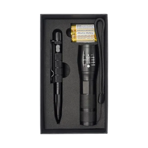 Taschenlampen- und Kugelschreiberset Noctis
