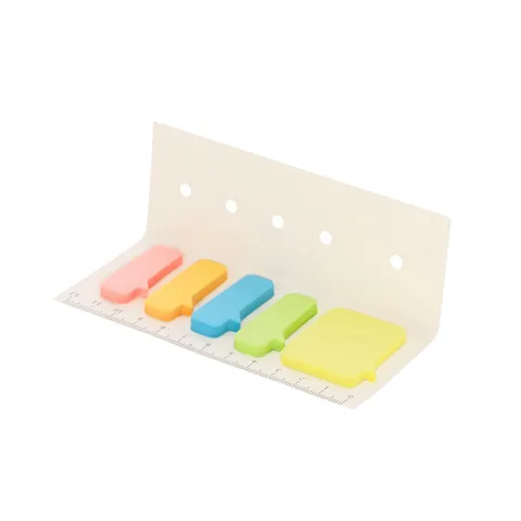 Memo holder, sticky notes, made from recycled milk cartons, ruler