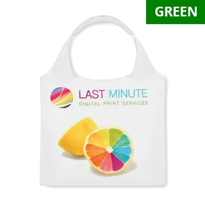 Foldable RPET shopping bag with inside pocket