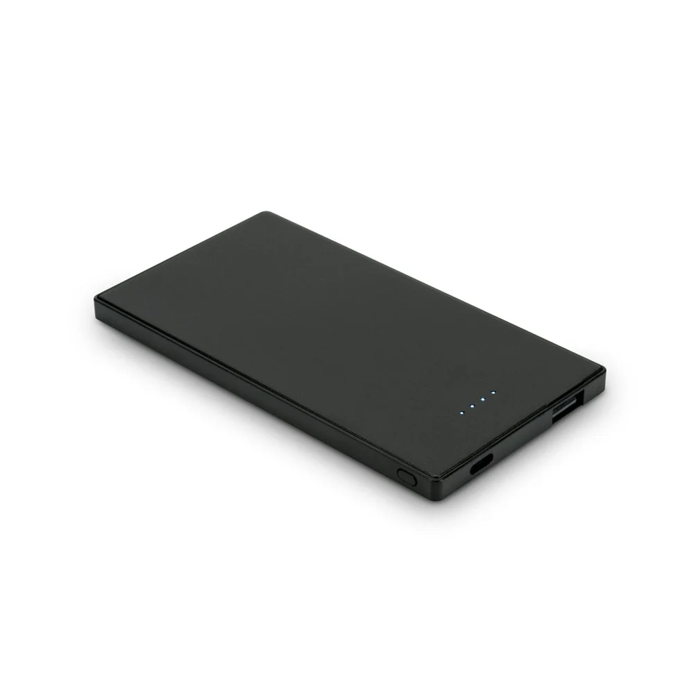 DENNING. 5 000 mAh tunn powerbank i rostfritt stål
