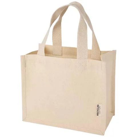 Odessa Mini-Tragetasche mit Bodenfalte aus 220 g/m² GRS Recyclingbaumwolle 9L