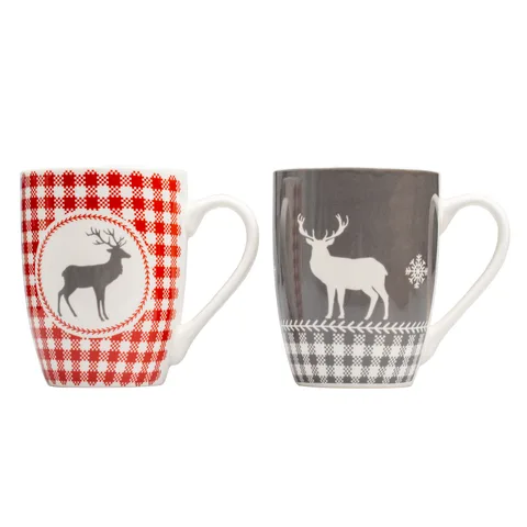 Set of 2 porcelain Christmas mugs 300 ml ANKARA