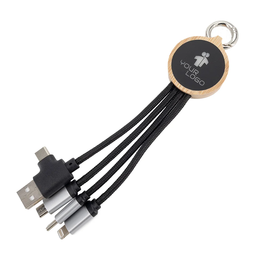 4w1 cable with illuminated logo LH-ZMU05