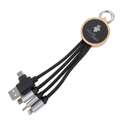 4w1 cable with illuminated logo LH-ZMU05