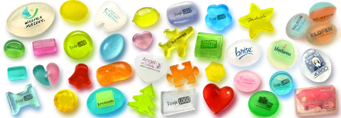 Shaped soap with logo