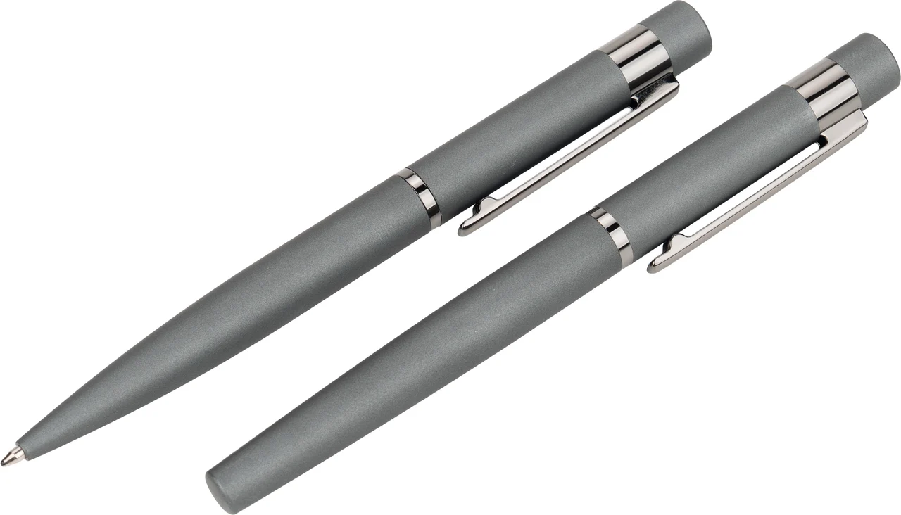 Writing set ballpen and rollerball pen soft touch PORTO VEHLO MoLu