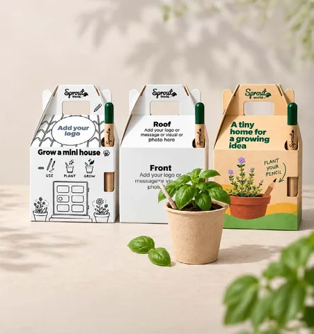 Sprout MiniHouse planting kit with logo