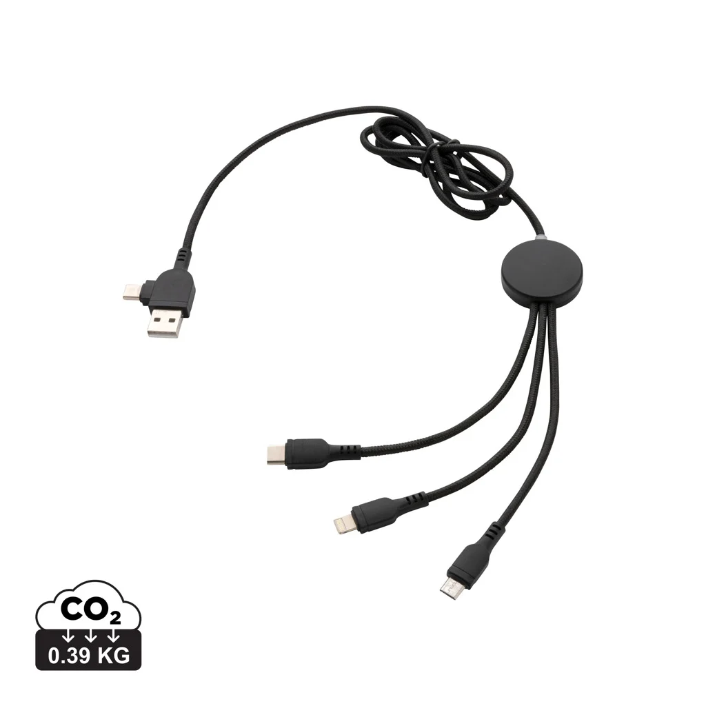 6-i-1-kabel med upplyst logotyp