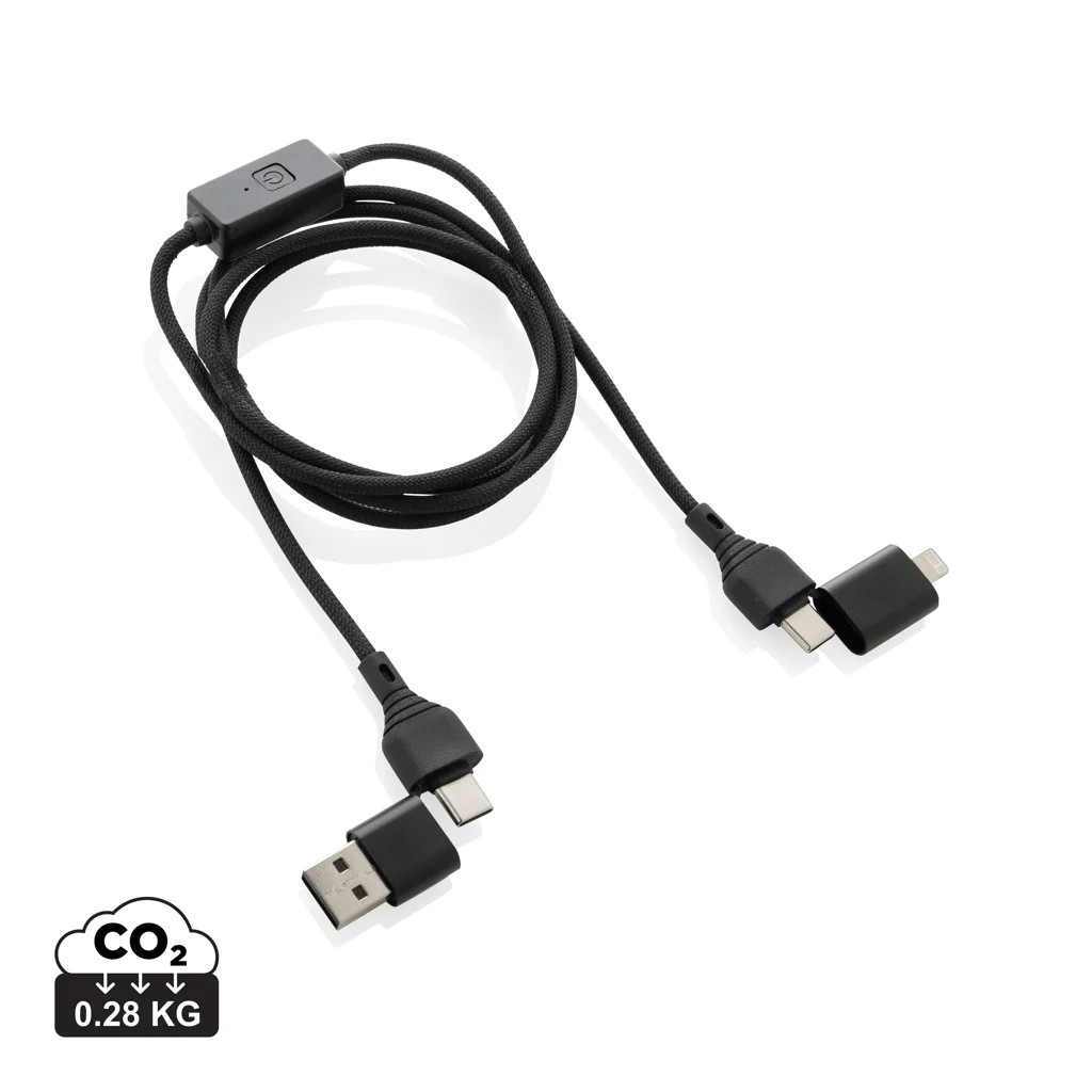 Datalock RCS återvunnen 60W laddkabel med skydd mot dataintrång