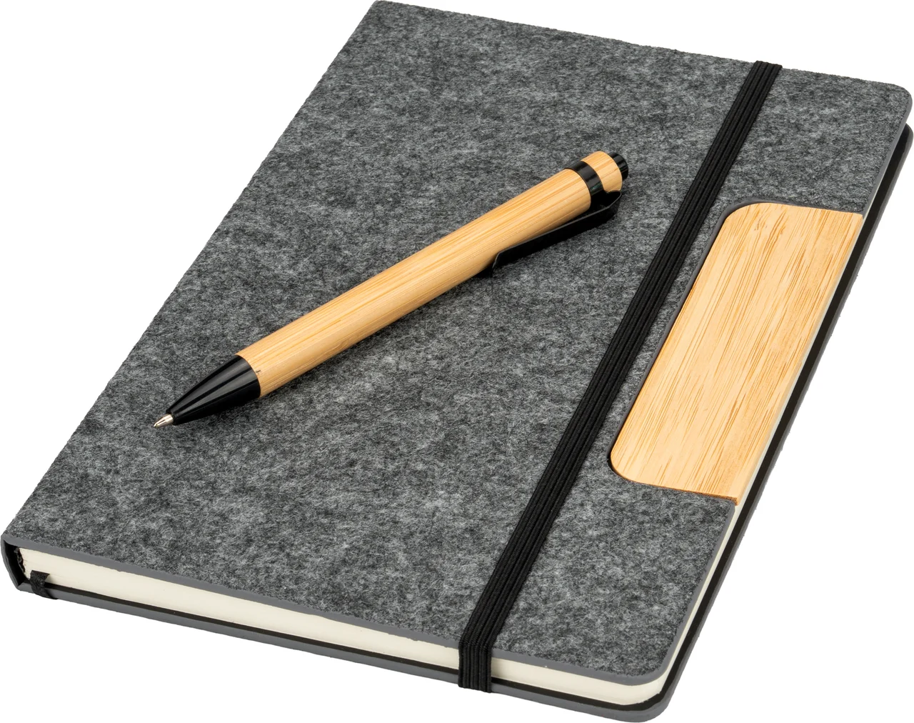 A5 lined notebook made from recycled paper with pen WALSALL