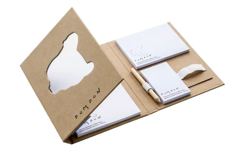 Hard cover booklets with adhesive note pads