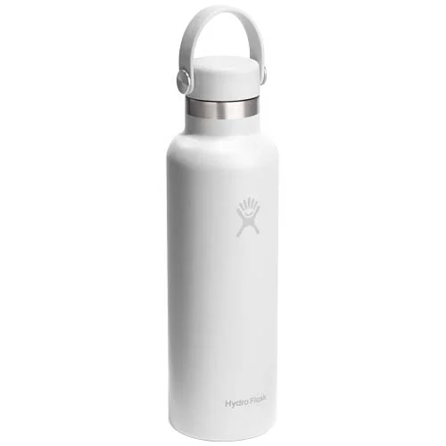 Hydro Flask Standard Mouth 621 ml insulated stainless steel water bottle with straw cap