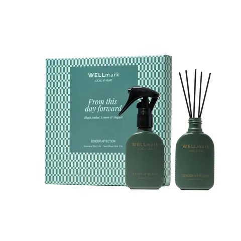 Wellmark Tender Affection 50 ml ruumipihusti ja 50 ml lõhnadifuuseri kinkekomplekt