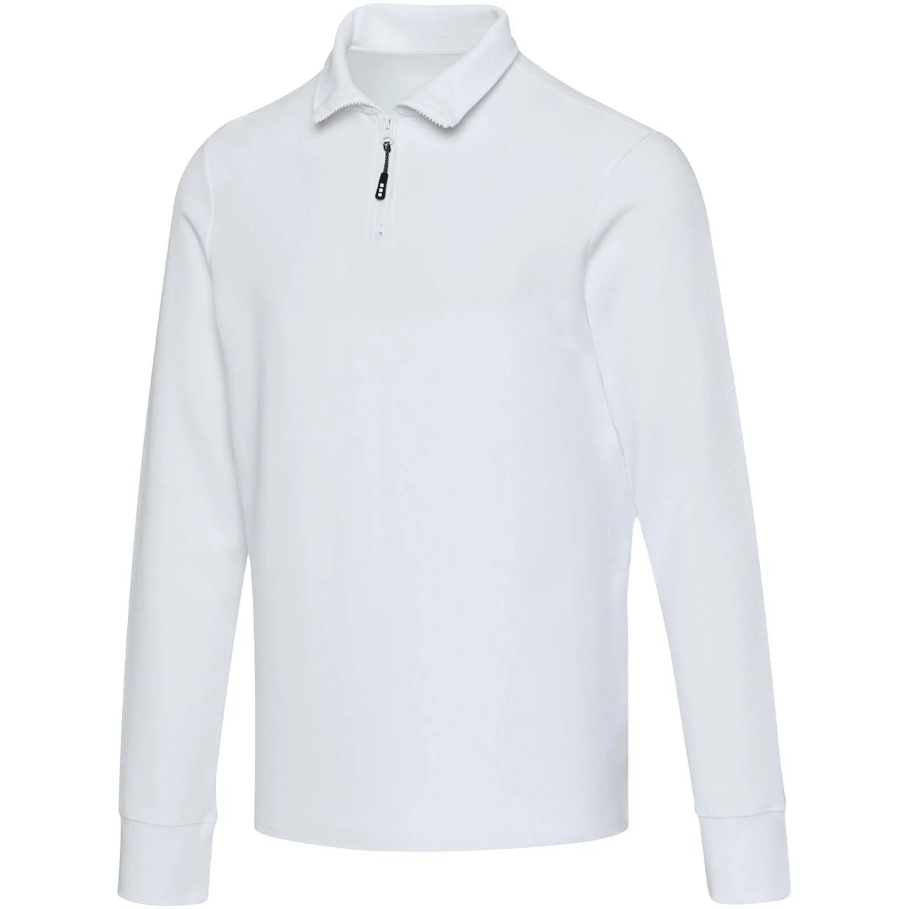 Apollo 245 g/m² långärmad unisex piké med halv dragkedja
