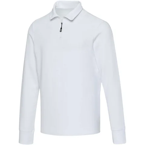 Apollo 245 g/m² långärmad unisex piké med halv dragkedja