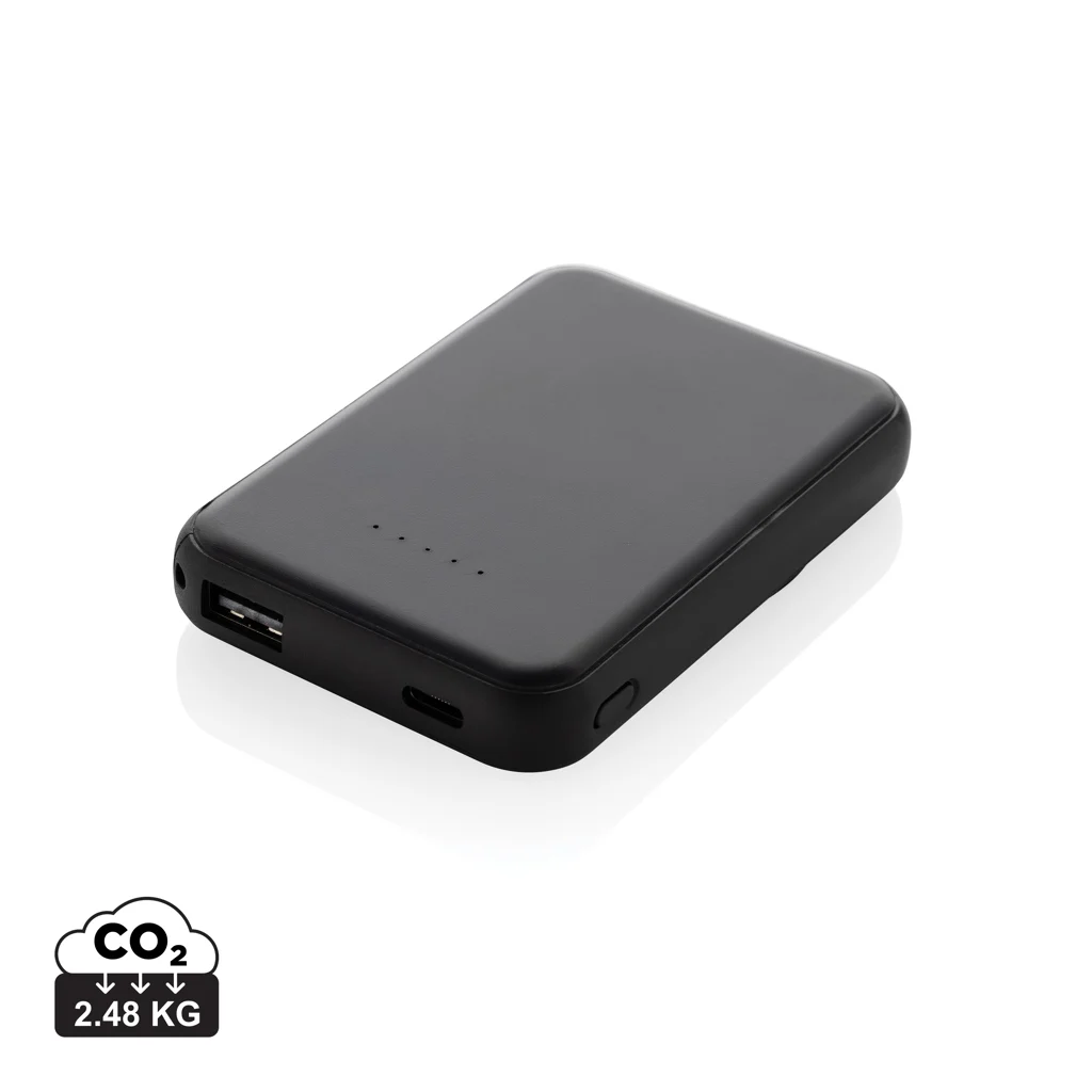 Stellar RCS powerbank i återvunnen plast 5000 mAh 5W med magnetfäste