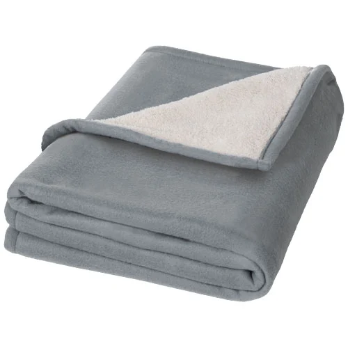 Springwood mjuk rutig filt i polarfleece och sherpafleece