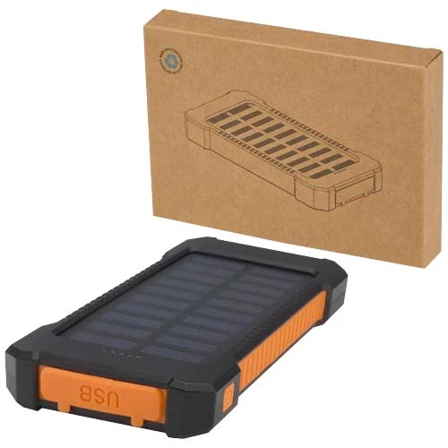 Altair 5 000 mAh 10 W robust solcellspowerbank av återvunnen plast med inbyggd ficklampa