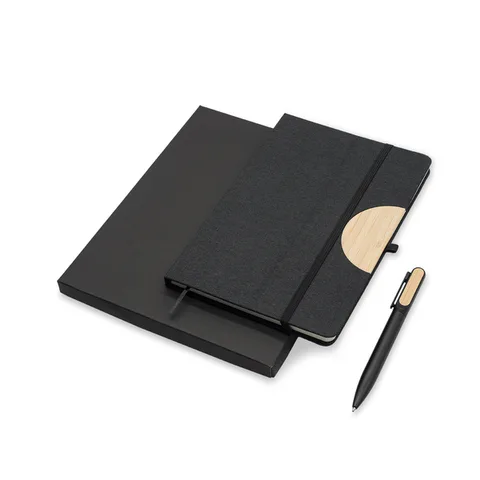 Fold anteckningsbok och penna i set