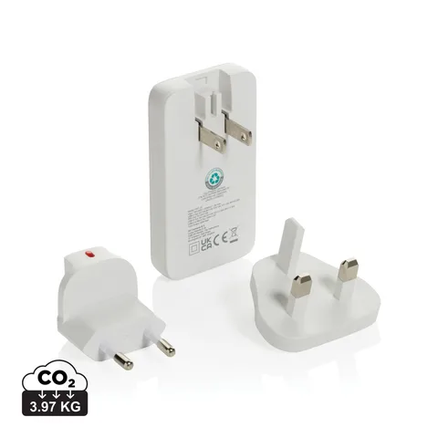 Fluxo RCS 65W GAN-laturi, jossa on yleiskäyttöiset liittimet