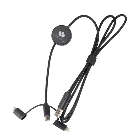 4-in-1 laadimiskaabel valgustatud logoga LH-ZM02