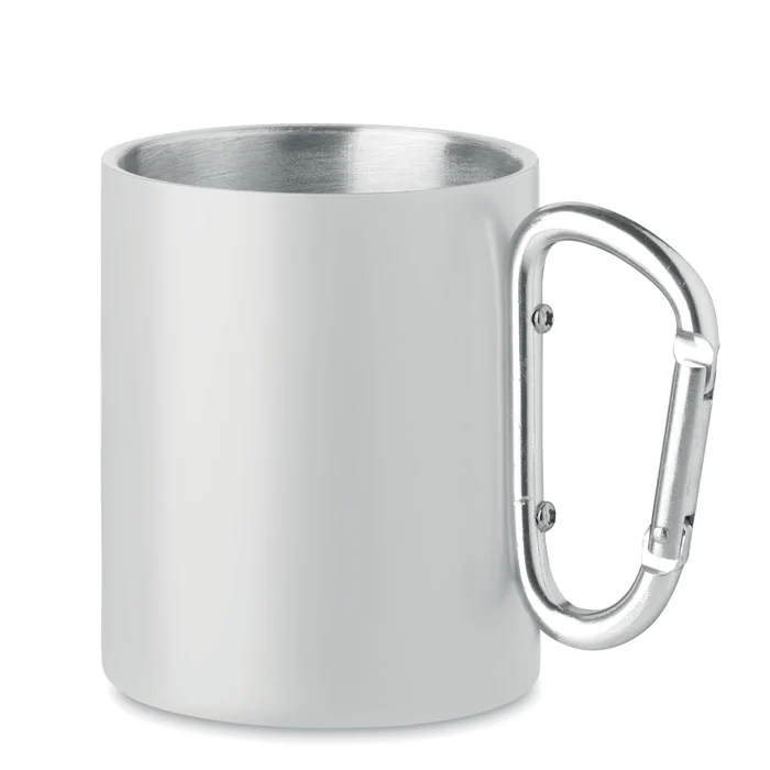 Metallmugg och karbinhandtag