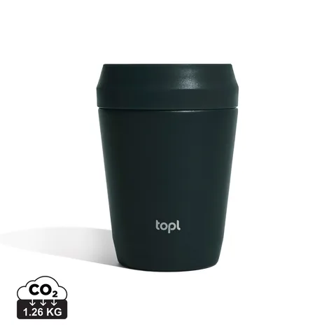 Taaskasutatud terasest termostops Topl, patenteeritud 360° kaanega, 235ml