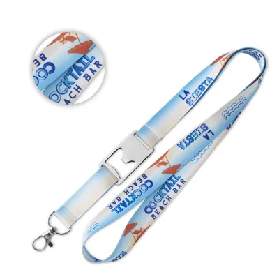 Sublimation lanyard with bottle opener