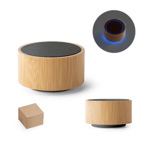 ARBER. Bärbar 3W högtalare med 4h batteritid i bambu och Återvunnen ABS (100% rABS)