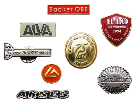 Geprägte Ansteck-Pins mit Logo