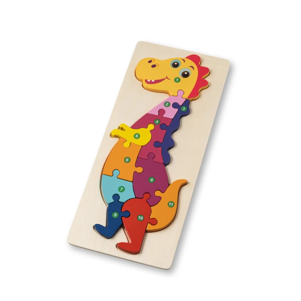 DIPLODOCO. Dinosaurieformat pussel i furuplywood