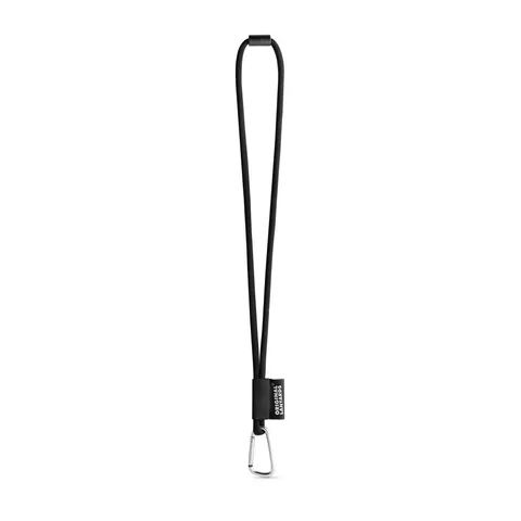 75089. SET Lanyard TUBE Long (Ø 7 mm) med 55 mm D-formad karbinhake och Ø 7 mm säkerhetsspänne