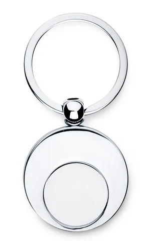 Metal key ring with token