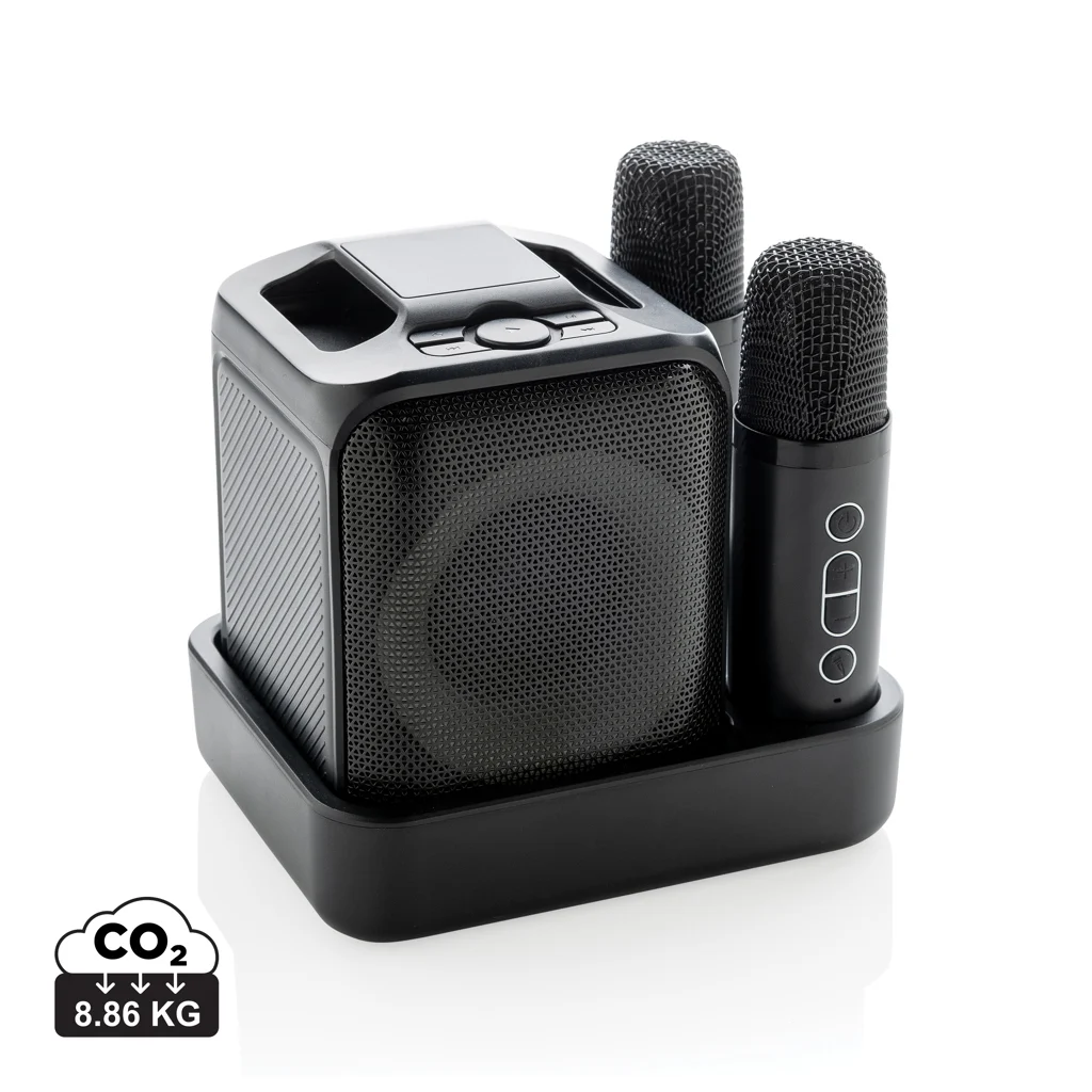 Singvibe RCS karaokeset i återvunnen plast med dubbla mikrofoner
