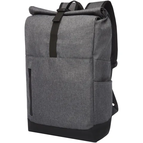 Hoss 15.6" GRS recycled roll-up laptop backpack 12L