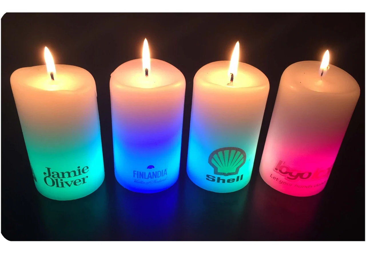 LED-ljus med logotyp