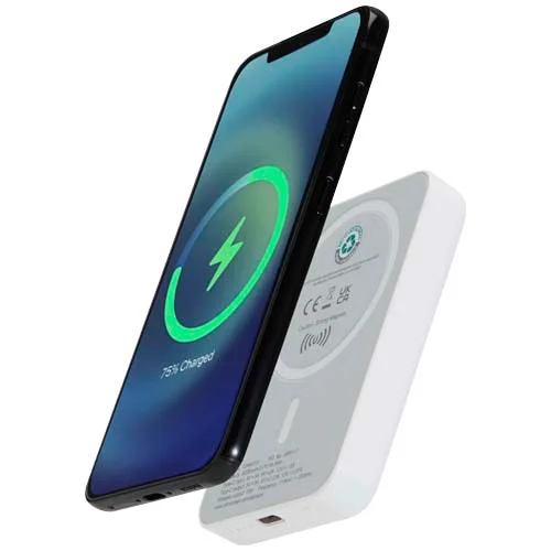Acrab 5 000 mAh 15 W magnetisk trådlös powerbank med 20 W PD – tillverkad av återvunnen plast