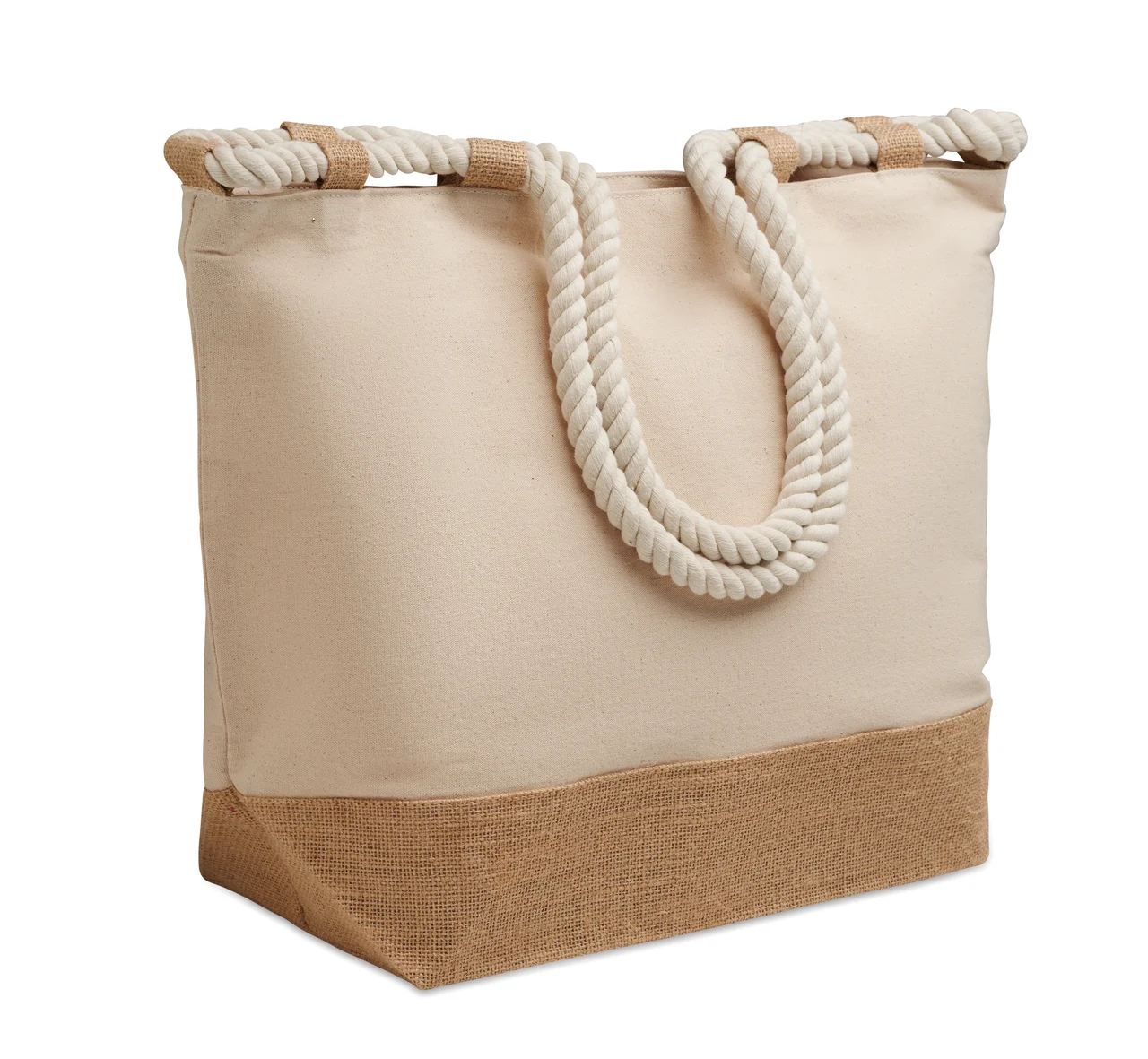 Strandväska i canvas/jute