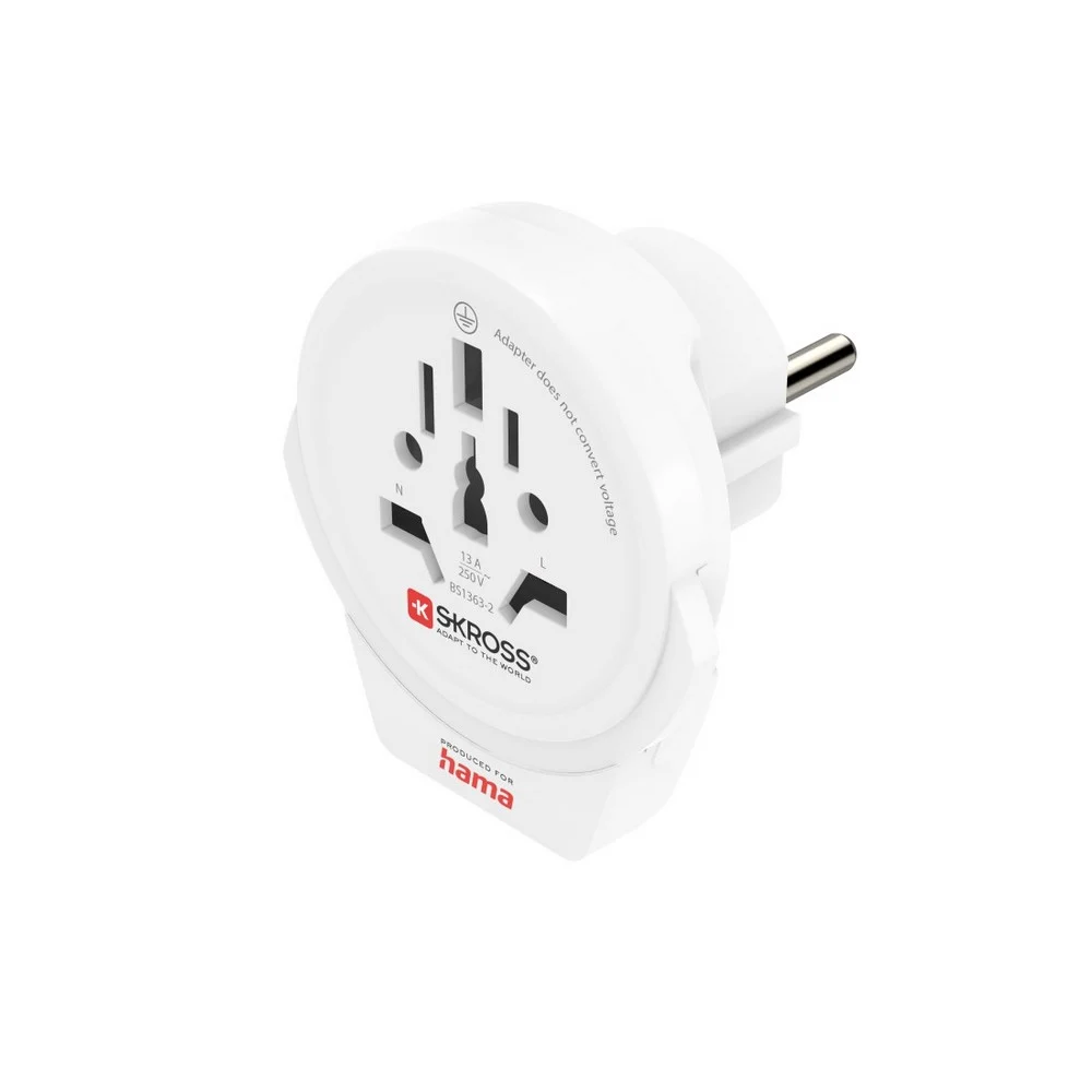 Reiseadapter Skross für Hama USB