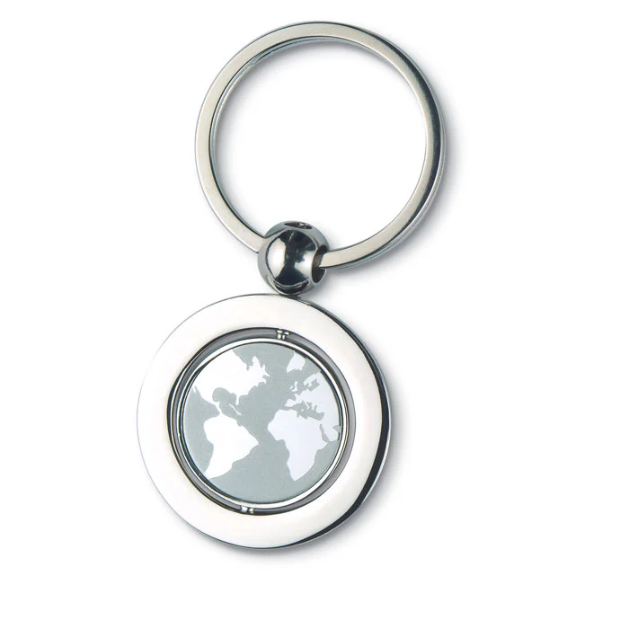 Globe nyckelring i metall