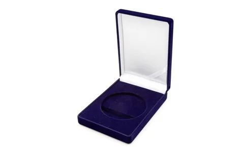 Medaljaskar och fodral i sammet och konstläder