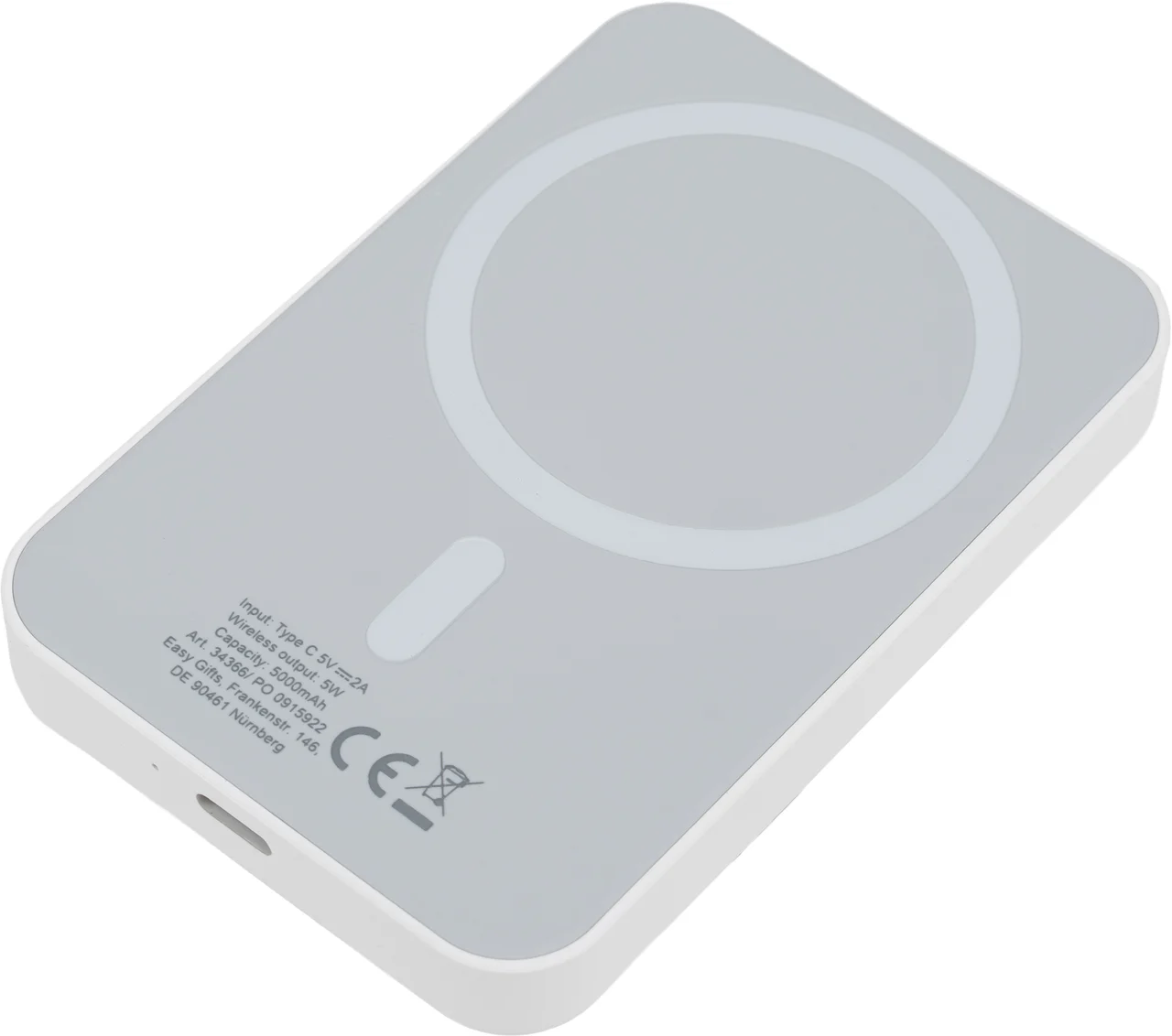 Juhtmevaba laadijaga akupank 5000 mAh WELS
