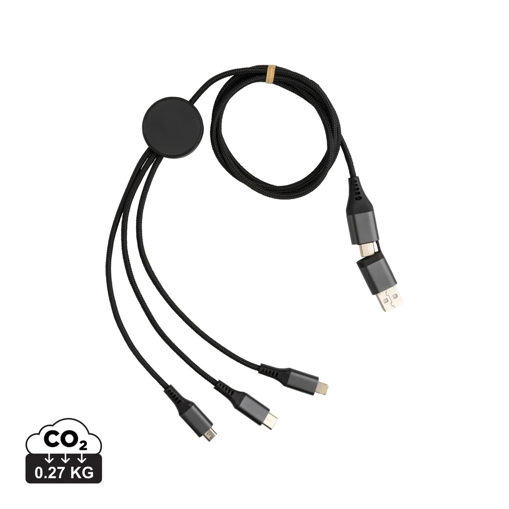 Terra 60W 120cm 6-i-1-kabel i RCS-certifierad återvunnen aluminium