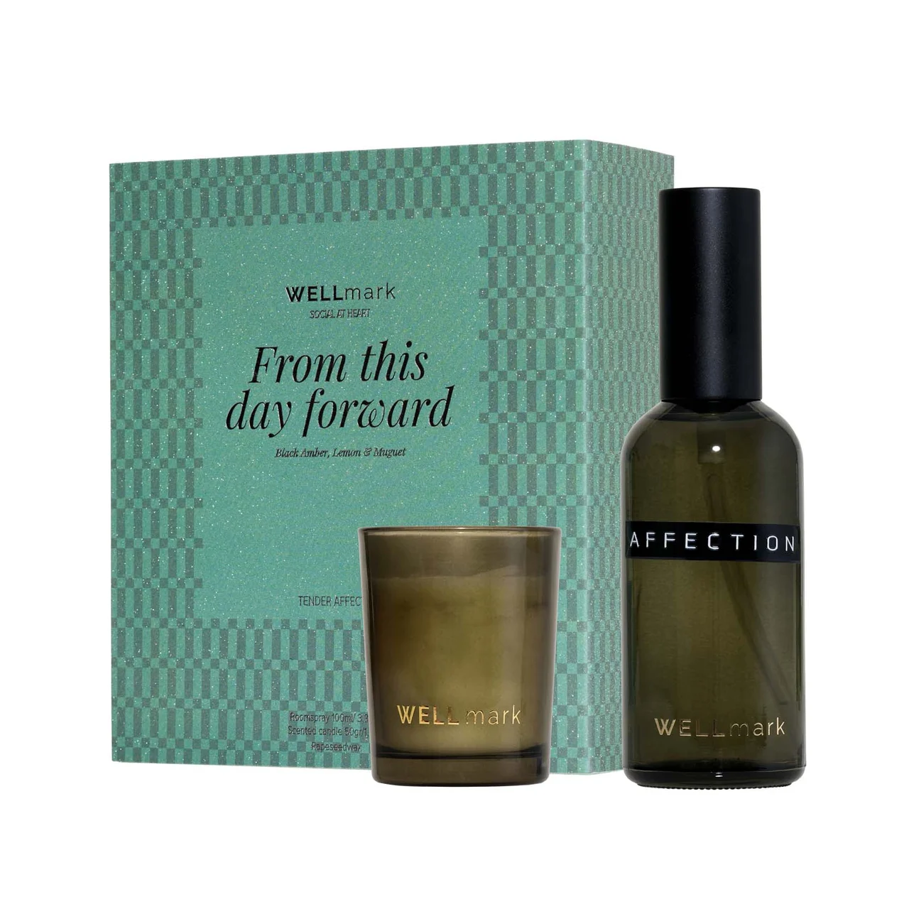 Wellmark 100 ml Raumspray und 70 ml Kerze Tender Affection Set