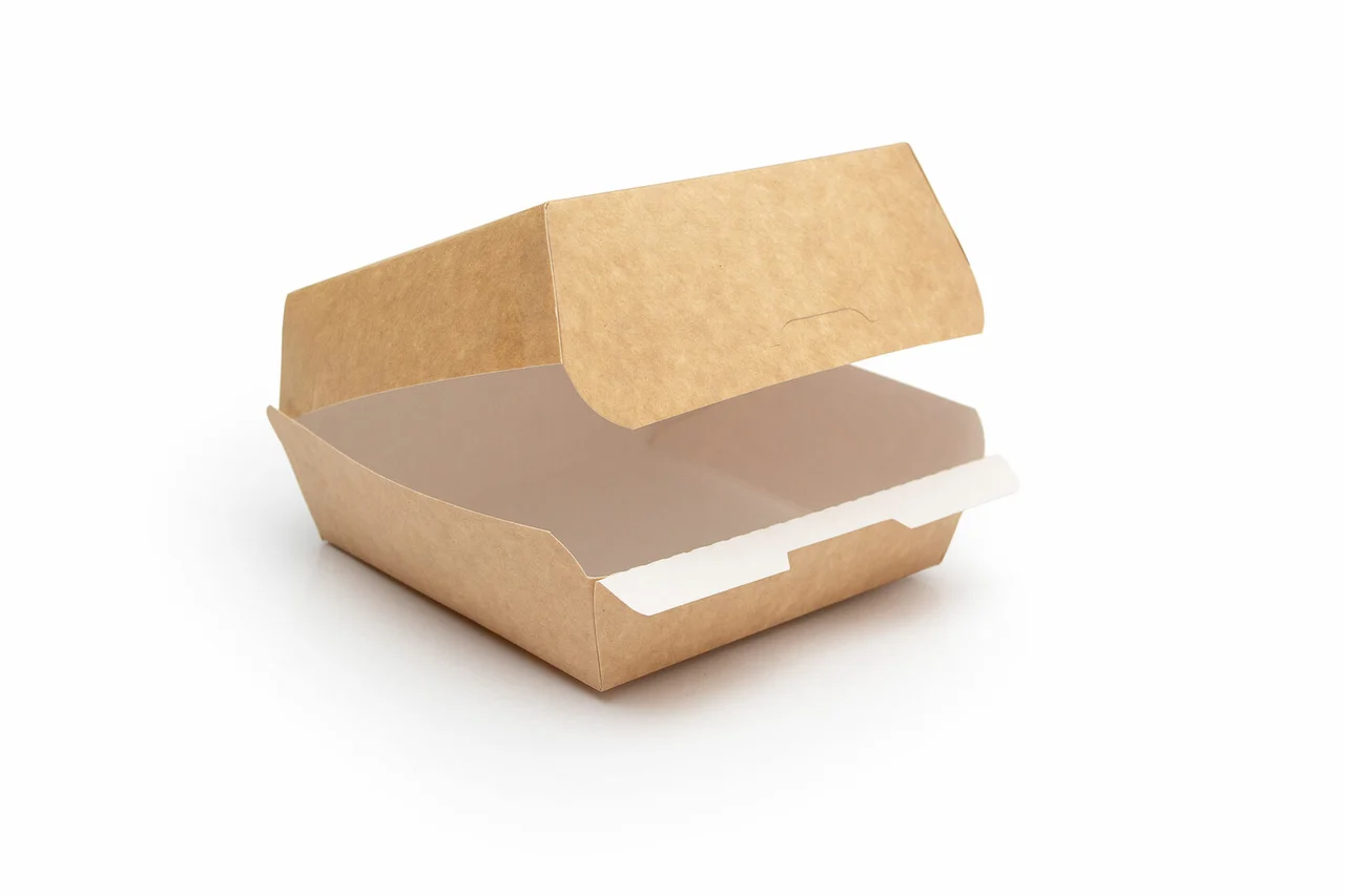 Hamburgerbox i kraftkartong